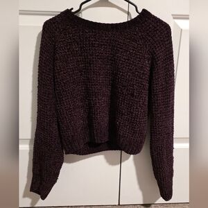 Altar'd State Purple Crop Sweater Medium